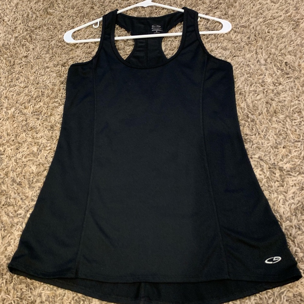 Long Black Active Tank Top